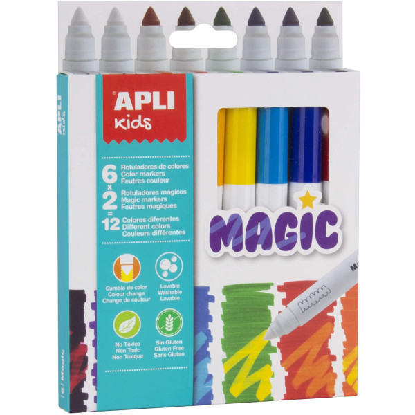 photo-8 Feutres de couleur - Assortiment - Magic Apli Kids