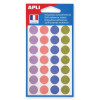 Gommettes Auto-Adhésives 15Mm 168 Étiquettes Assortiment Pastel Apli pas cher