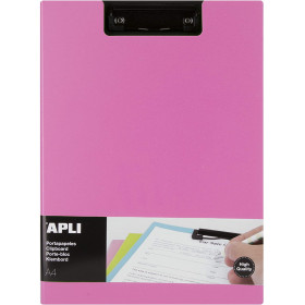 photo-Porte-bloc avec rabat premium rose A4 - Apli