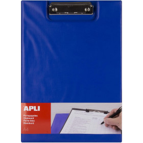 photo-Porte-bloc avec rabat bleu A4 - Apli