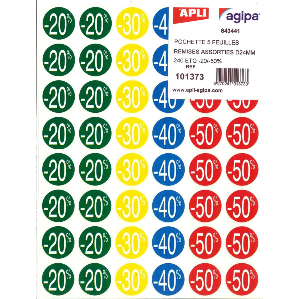 Pastilles Adhesives Remises - -20% À -50% - Apli - 101373 pas cher