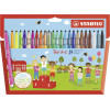 photo-Etui carton de 24 feutres de coloriage STABILO Trio A-Z - pointe fine - coloris assortis