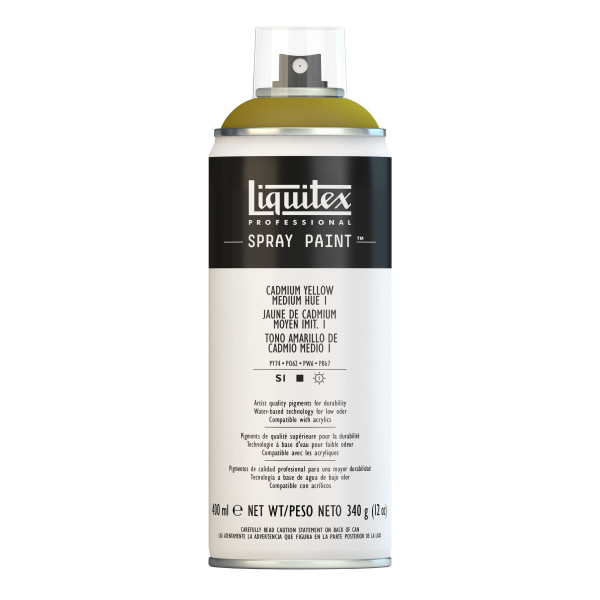Bombe de peinture - jaune de cadmium moyen 1 - Liquitex pas cher