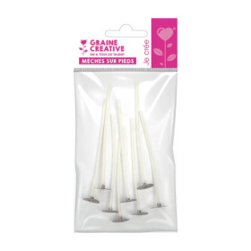 Mèches pour bougies - 10 cm - Bougies à faire soi même - 8 pièces
