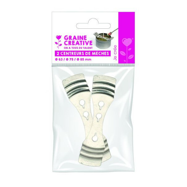 Centreurs de mèches à bougie - Métal - 3 trous - Bougies à faire soi même - 2 pièces
