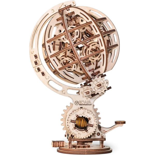 photo - Maquette - 3D - Globe terrestre - 205 pièces - Bois - Mécanique - Cinétique - Adulte