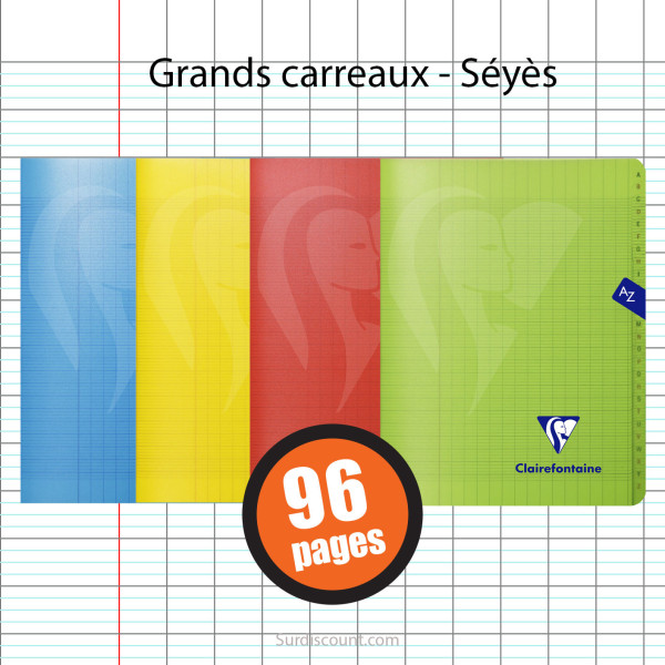 Répertoire Polypro Mimesys Polypro 170X220 96P Grands Carreaux Seyes Assortiment Clairefontaine pas cher