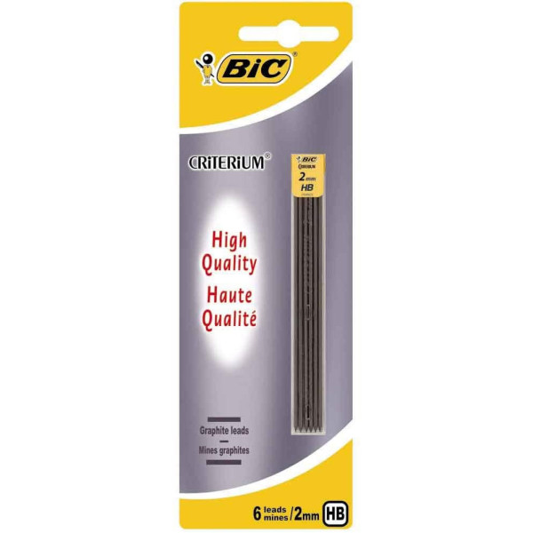 Étui De 6 Mines Hb - 2 Mm - Bic pas cher