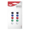 Lot De 10 Aimants Ronds Diamètre De 12 Mm - Assortiment - Sign pas cher