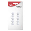 Lot De 10 Aimants Ronds Diamètre De 12 Mm - Blanc - Sign pas cher