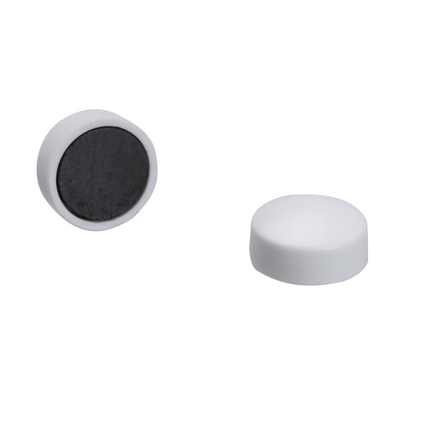 Lot De 10 Aimants Ronds Diamètre De 12 Mm - Blanc - Sign | Surdiscount