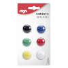 Lot De 6 Aimants Ronds Diamètre De 22 Mm - Assortiment - Sign pas cher