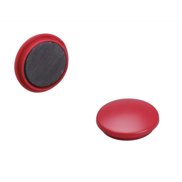 Lot De 4 Aimants Ronds Diamètre De 32 Mm - Rouge - Sign pas cher