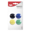 Lot De 4 Aimants Ronds Diamètre De 32 Mm - Assortiment - Sign pas cher