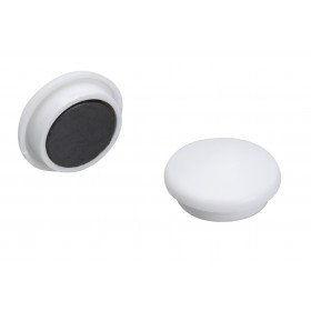 Lot De 4 Aimants Ronds Diamètre De 32 Mm - Blanc - Sign pas cher