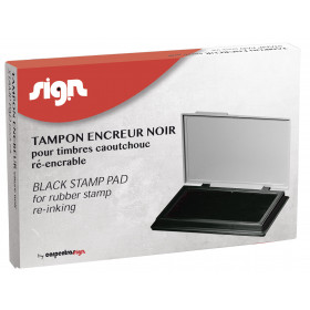 Tampon Encreur Réencrable Noir Sign pas cher