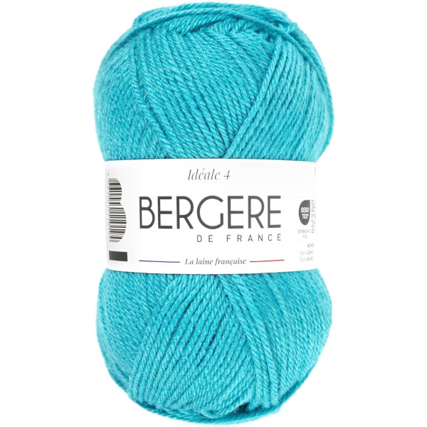 photo - Pelote de laine - Turquoise - 50% Laine 50% acrylique - Bergère de France - Idéale 4