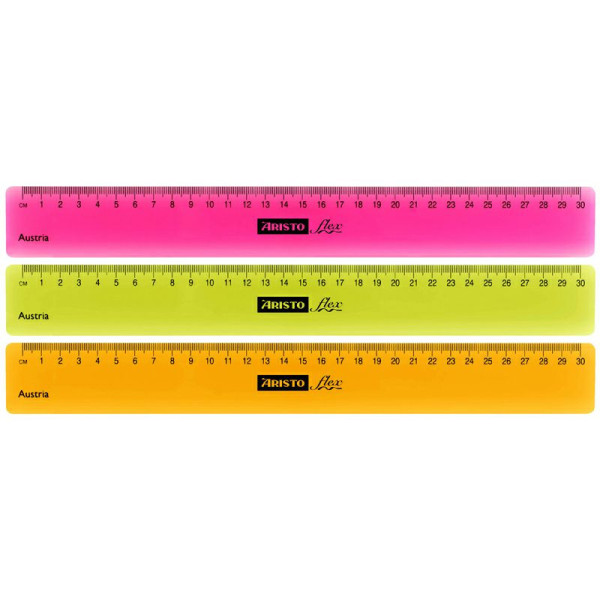 Règle Souple - Flex Fluo - 30 Cm - Assorti Couleurs Fluo - Aristo pas cher
