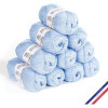 phoot-10 pelotes de laine - Ciel - 100% coton bio - 3mm - Tricot et crochet - Bergère de France