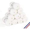 10 pelotes de laine - Blanc - 100% coton bio - 3mm - Tricot et crochet - Bergère de France
