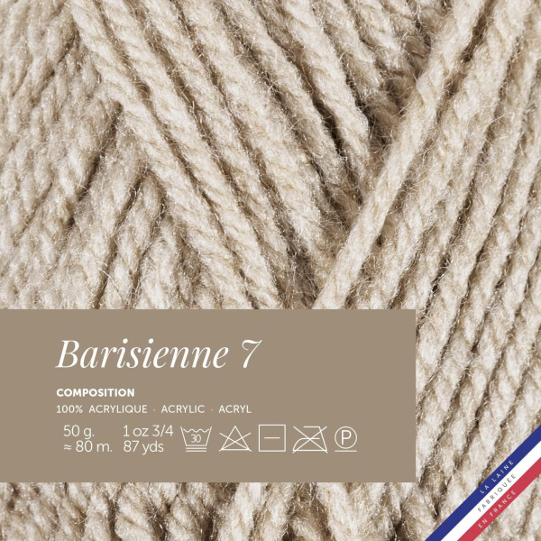 10 pelotes de laine - Sable blanc - 100% acrylique - Bergère de France - Barisienne 7