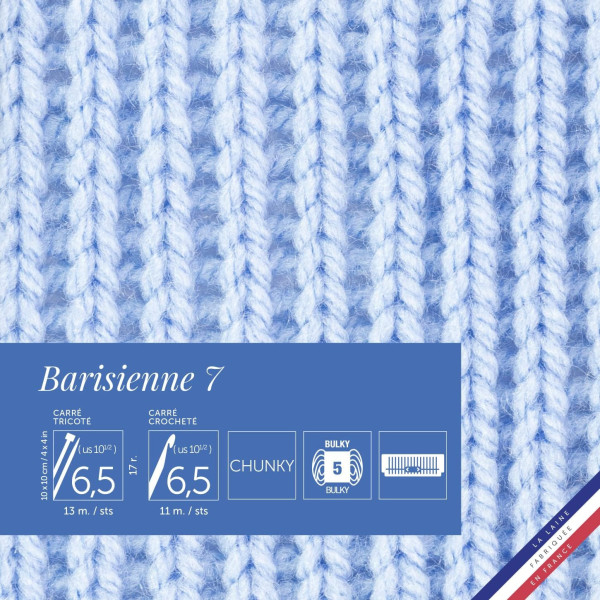 10 pelotes de laine - Ciel - 100% acrylique - Bergère de France - Barisienne 7