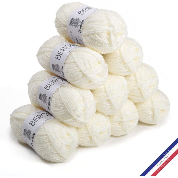 10 pelotes de laine - Chantilly - 100% acrylique - Bergère de France - Barisienne 7