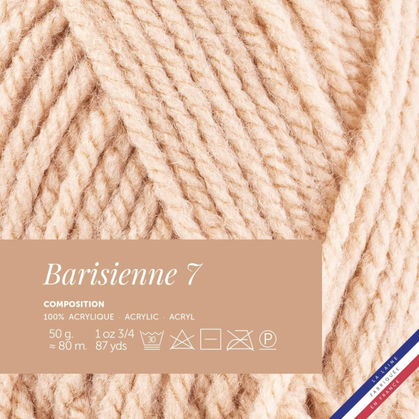 10 pelotes de laine - Bisque - 100% acrylique - Bergère de France - Barisienne 7