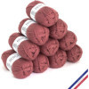 10 pelotes de laine - Bois de rose - 100% acrylique - Bergère de France - Barisienne