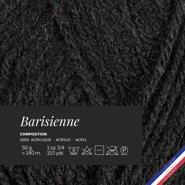 10 pelotes de laine - Réglisse - 100% acrylique - Bergère de France - Barisienne