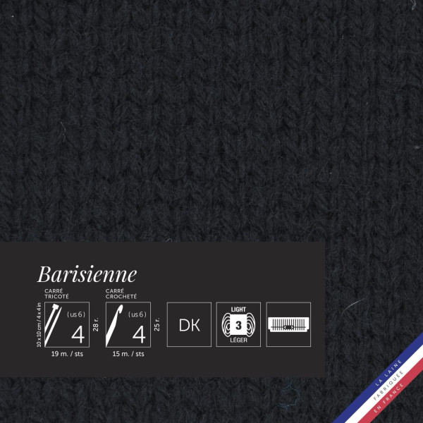 10 pelotes de laine - Réglisse - 100% acrylique - Bergère de France - Barisienne