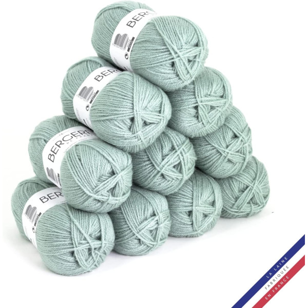 10 pelotes de laine - Bambou - 100% acrylique - Bergère de France - Barisienne