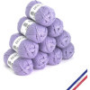 10 pelotes de laine - Lavande - 100% acrylique - Bergère de France - Barisienne