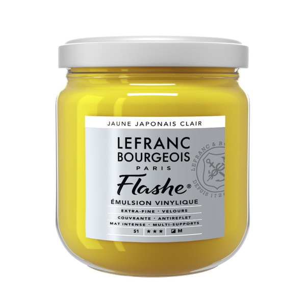 photo - Peinture vinylique - Flashe - Jaune japonais - 183 - Lefranc Bourgeois - 400ml