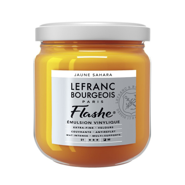 photo - Peinture vinylique - Flashe - Jaune Sahara - 194 - Lefranc Bourgeois - 400ml