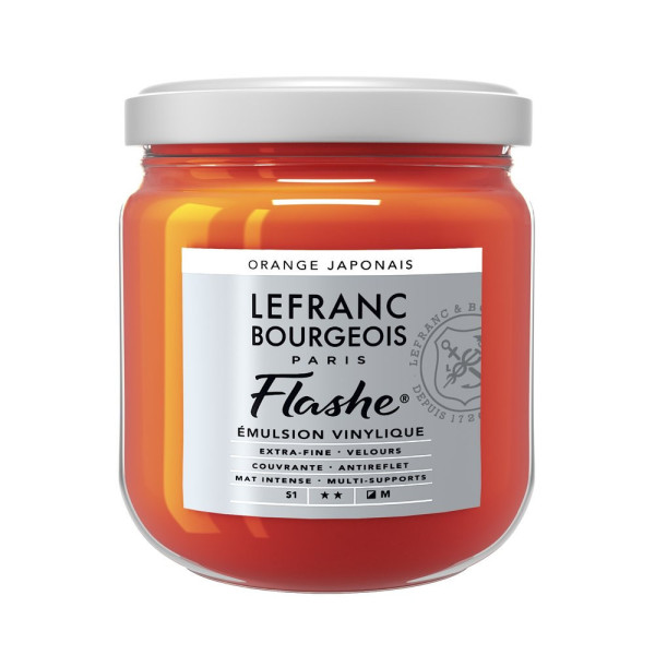 photo - Peinture vinylique - Flashe - Orange japonais - 476 - Lefranc Bourgeois - 400ml
