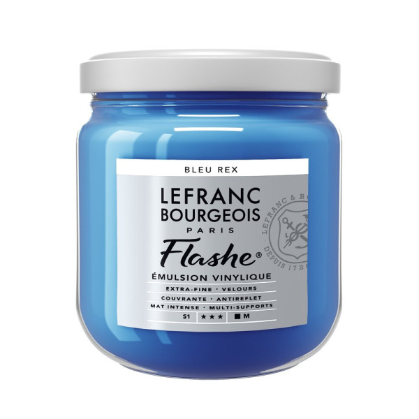 photo - Peinture vinylique - Flashe - Bleu Rex - 067 - Lefranc Bourgeois - 400ml