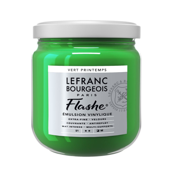photo - Peinture vinylique - Flashe - Vert printemps - 544 - Lefranc Bourgeois - 400ml