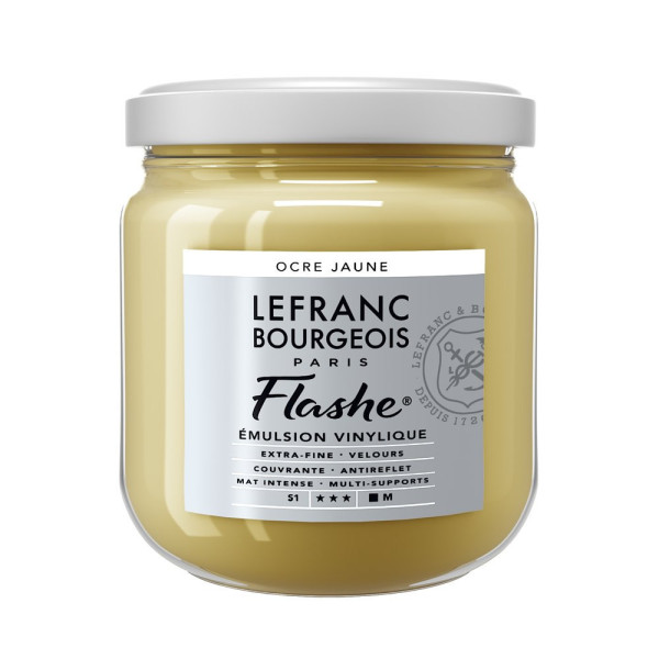 photo - Peinture vinylique - Flashe - Ocre jaune - 302 - Lefranc Bourgeois - 400ml