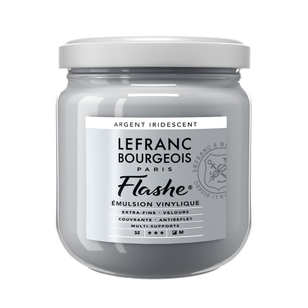 photo - Peinture vinylique - Flashe - Argent iridescent - 832 - Lefranc Bourgeois - 400ml