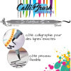 Feutres - Calligraphie - Double pointe - 2mm et pinceau - 11 couleurs - Trousse -Online