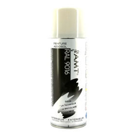 photo - Bombe de peinture - Blanc - RAL9016 - Brillant - AMT - 330ml - Peinture acrylique