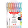 photo - Stylos roller - Encre gel - Couleurs métallisées - Mine 1mm - 8 teintes - Uni-Ball