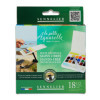 photo-Peinture aquarelle - Fine - Boîte 18 demi-godets - Sennelier - La petite aquarelle - Mains libres
