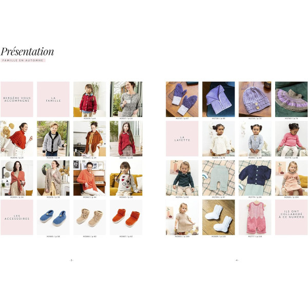 Catalogue - Patrons pour tricot et crochet - Famille automne - 27 modèles - Bergère de France