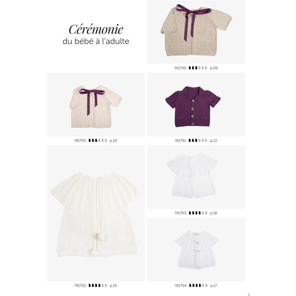 Catalogue - Patrons pour tricot et crochet - Tenues de cérémonies - N°42 - Bergère de France