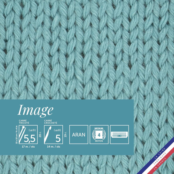 10 pelotes de laine - Océan - 50% Laine mérinos 50% acrylique - Bergère de France - Image