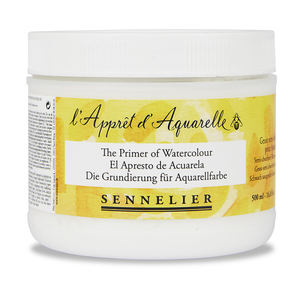 photo - Apprêt - Peinture aquarelle - Augmente la pénétration - Pour papier - Sennelier - 500ml