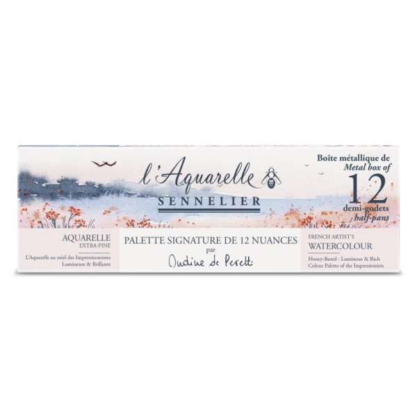 photo - Peinture aquarelle - Extra-fine - Boite 12 demi-godets - Sennelier - L'Aquarelle par Ondine de Peretti