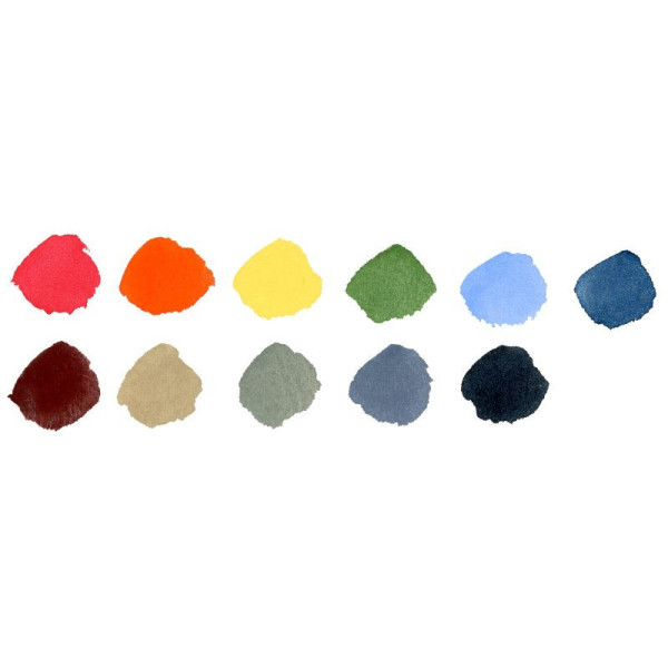 Peinture aquarelle - Extra-fine - Boite 12 demi-godets - Sennelier - L'Aquarelle par Ondine de Peretti